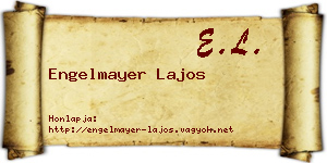 Engelmayer Lajos névjegykártya