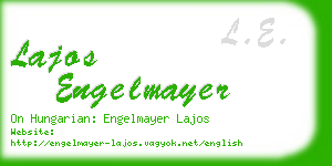 lajos engelmayer business card